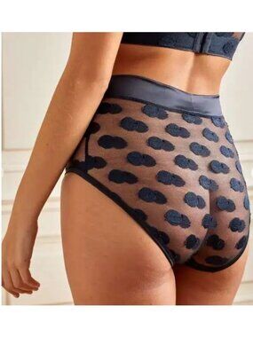 ERES AUTOMNE SATIN TRIMMED POLKA DOT LACE BRIEFS SOIR DE LUNE BRIEG SIZE 42 US10